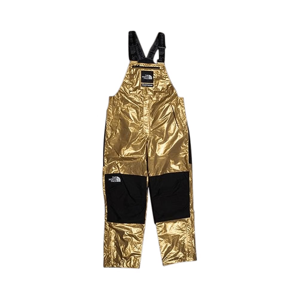 Supreme x The North Face Metallic Bib Pants Gold