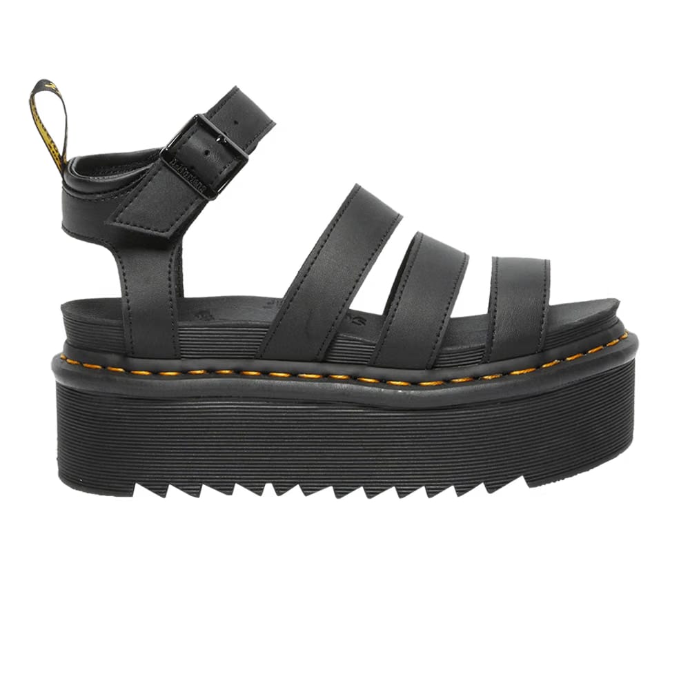 Dr. Martens Wmns Blaire Hydro Leather Platform Strap Sandal 'Black'
