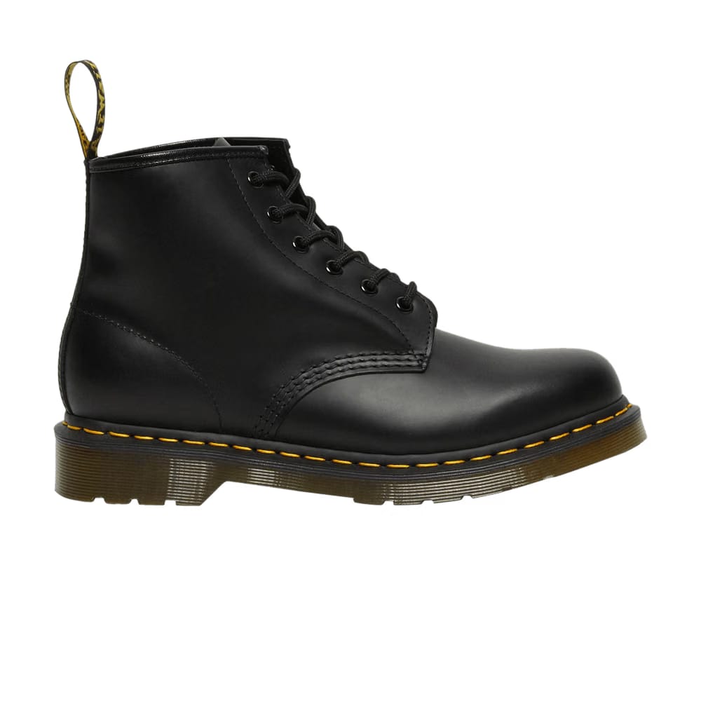 Dr. Martens 101 Yellow Stitch Ankle Boot Black