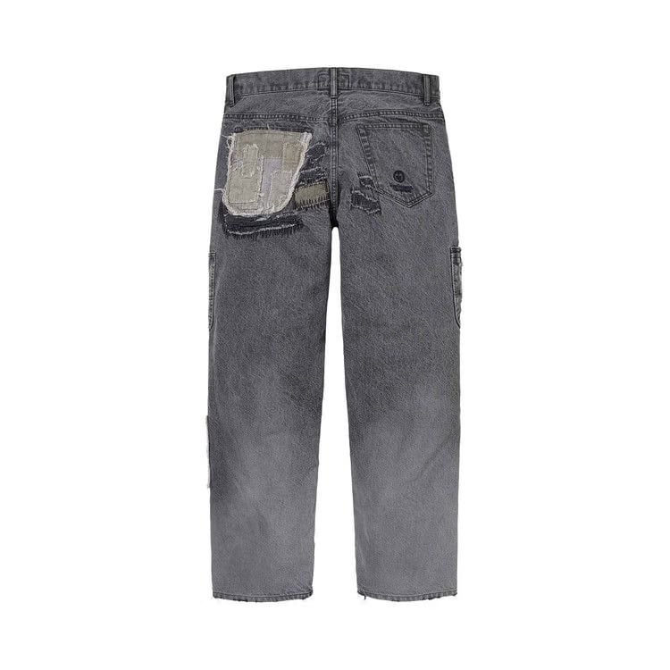 Supreme x blackmeans Mended Loose Fit Jean Washed Black