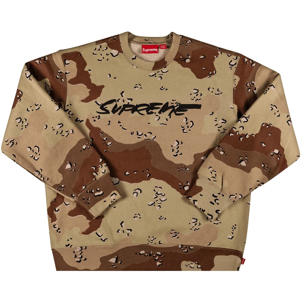 Supreme Futura Logo Crewneck Chocolate Chip Camo