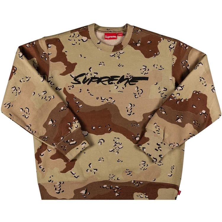 Supreme Futura Logo Crewneck Chocolate Chip Camo
