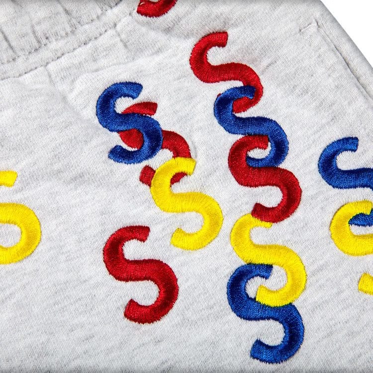 Supreme Embroidered S Sweatshort Ash Grey