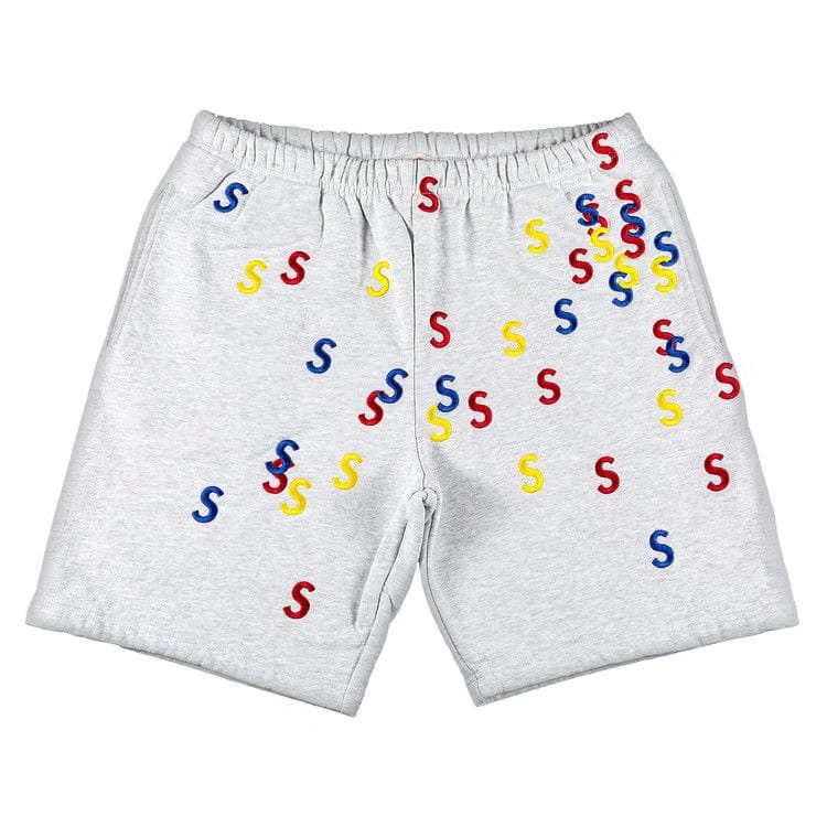 Supreme Embroidered S Sweatshort Ash Grey