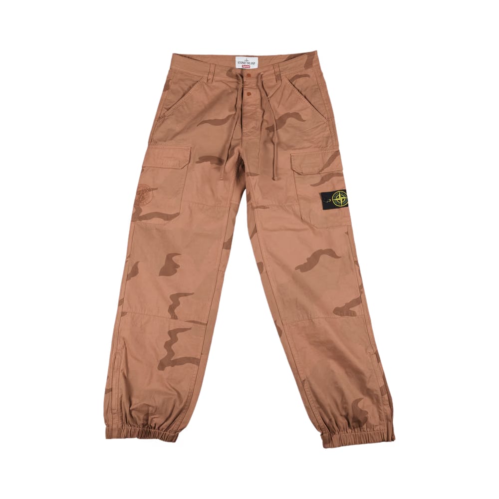 Supreme x Stone Island Camo Cargo Pant Coral