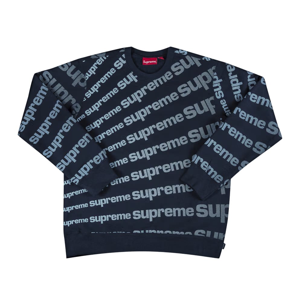 Supreme Radial Crewneck Navy