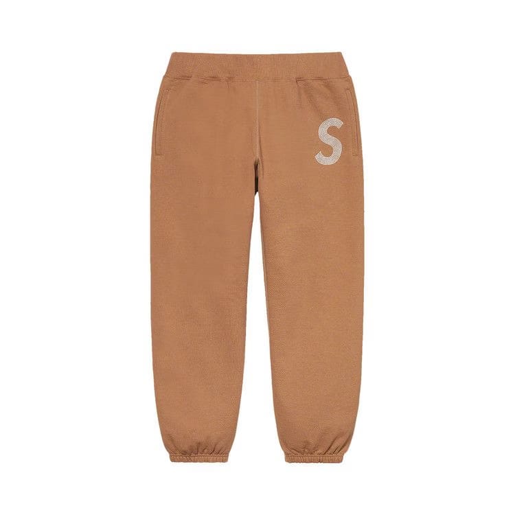 Supreme x Swarovski S Logo Sweatpant Brown