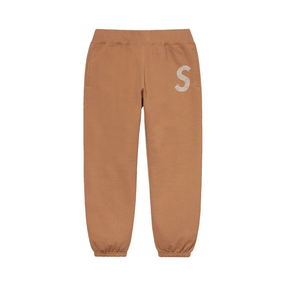Supreme x Swarovski S Logo Sweatpant Brown