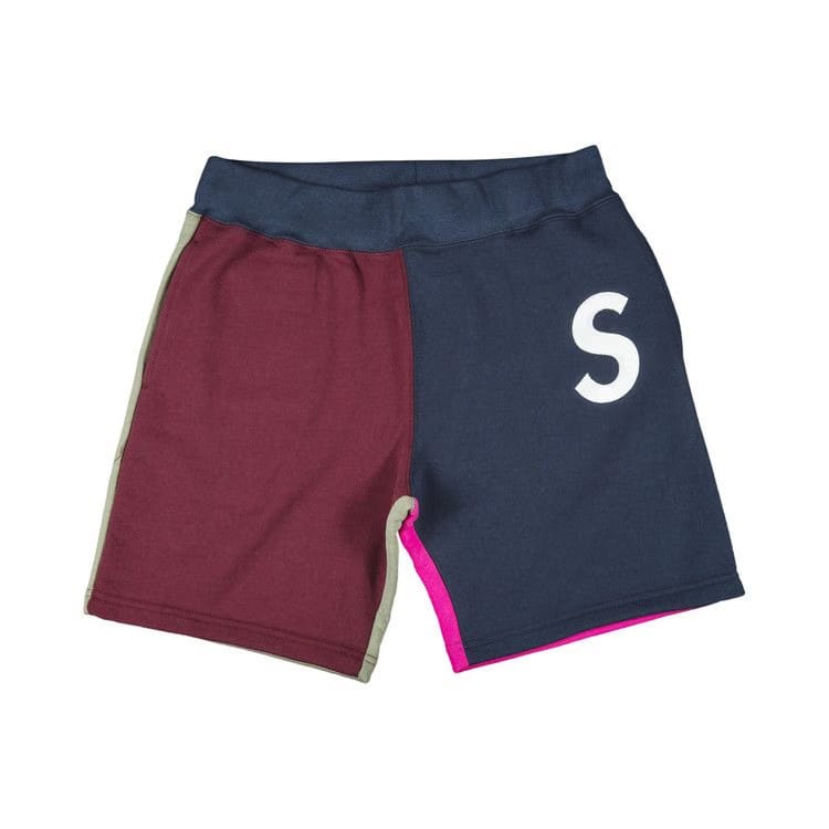 Supreme S Logo Colorblocked Sweatshort Navy