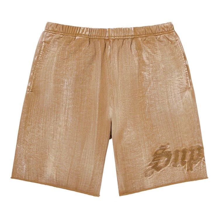 Supreme Brush Stroke Sweatshort Dark Tan