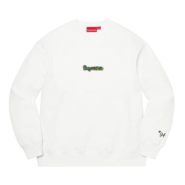 Supreme Gonz Logo Crewneck White