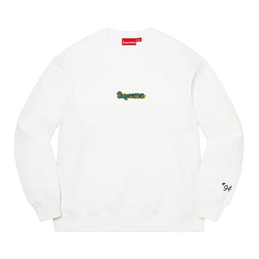 Supreme Gonz Logo Crewneck White