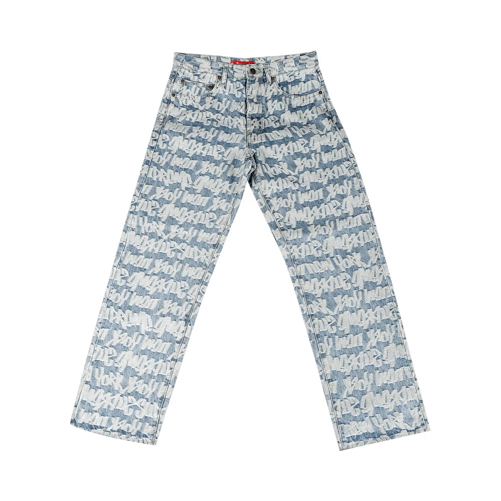Supreme Fat Tip Jacquard Regular Jean Blue