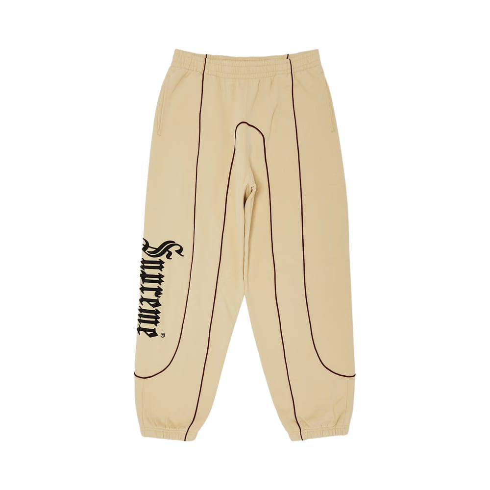 Supreme Curve Piping Sweatpant Natural