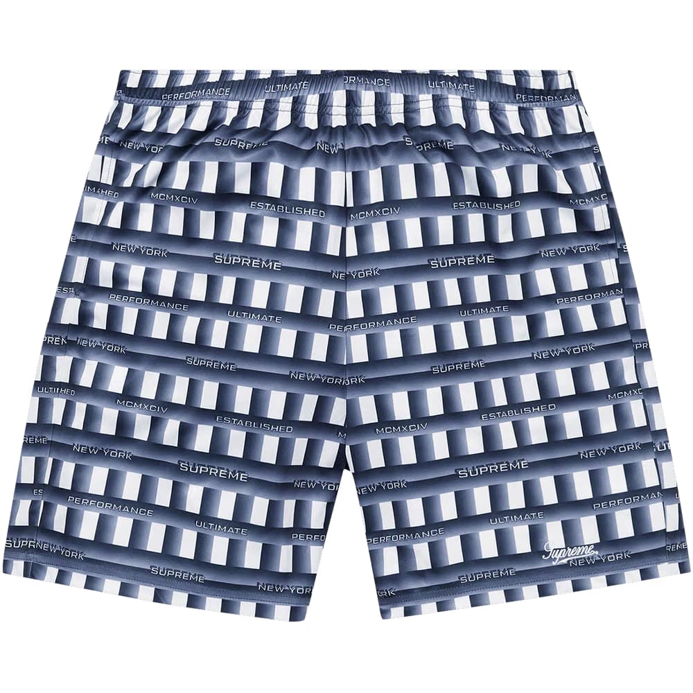 Supreme Grid Soccer Shorts Navy