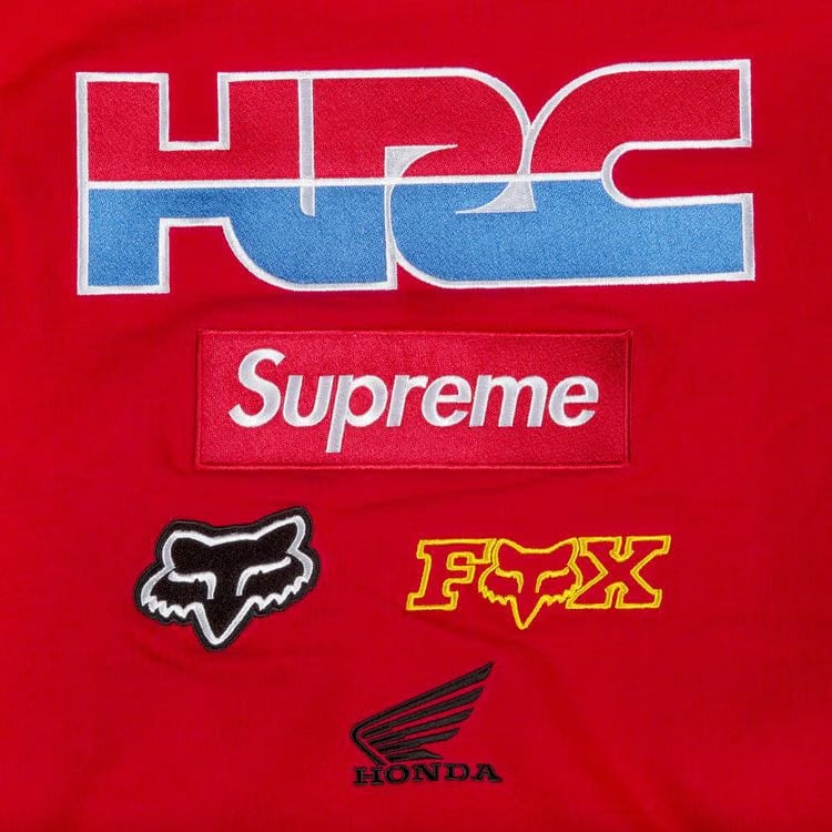 Supreme x Honda Fox Racing Crewneck Red