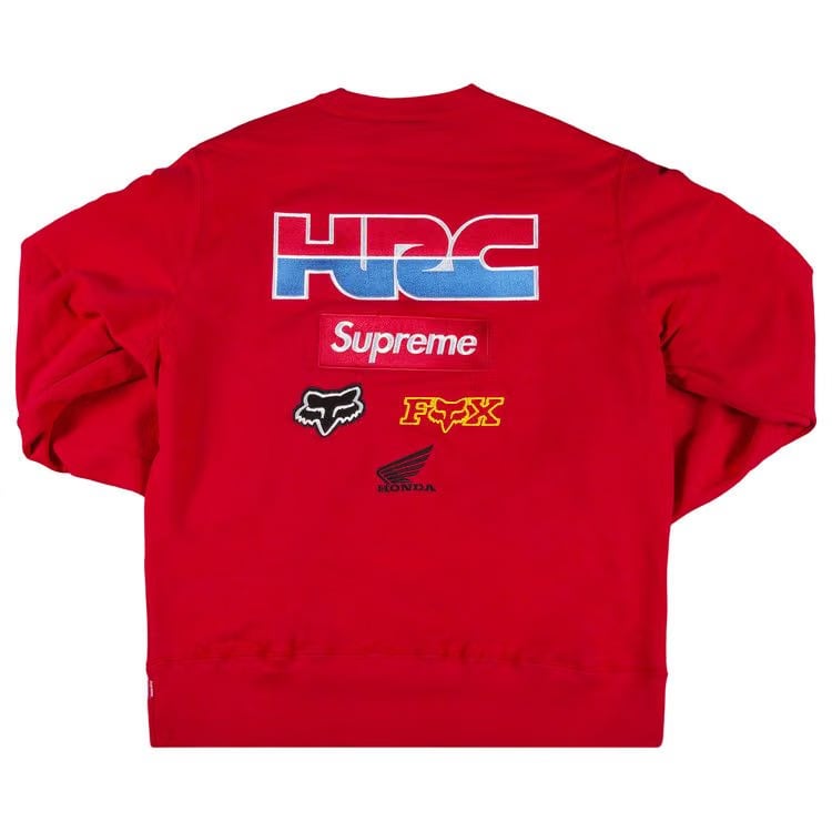 Supreme x Honda Fox Racing Crewneck Red