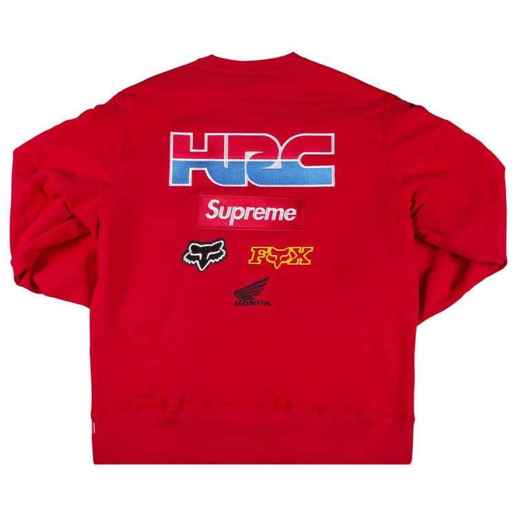 Supreme x Honda Fox Racing Crewneck Red