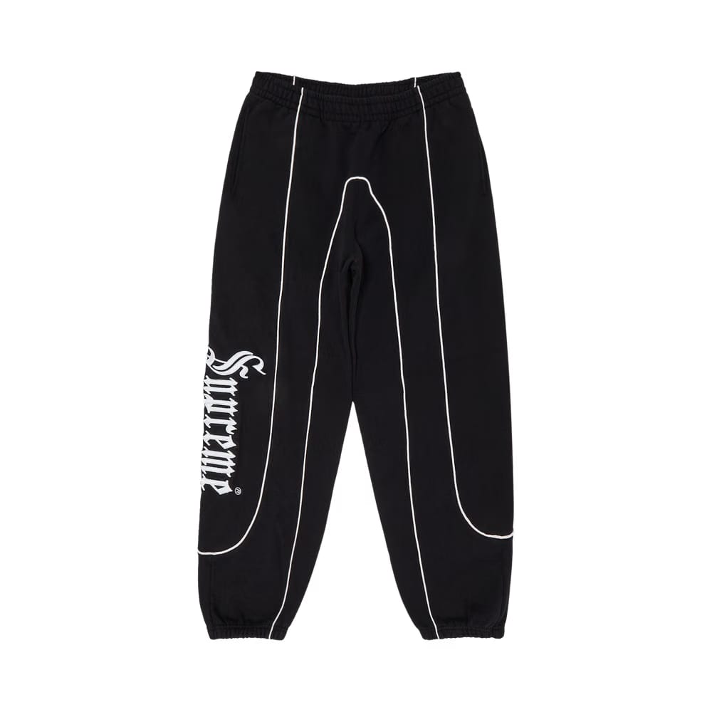 Supreme Curve Piping Sweatpant Black