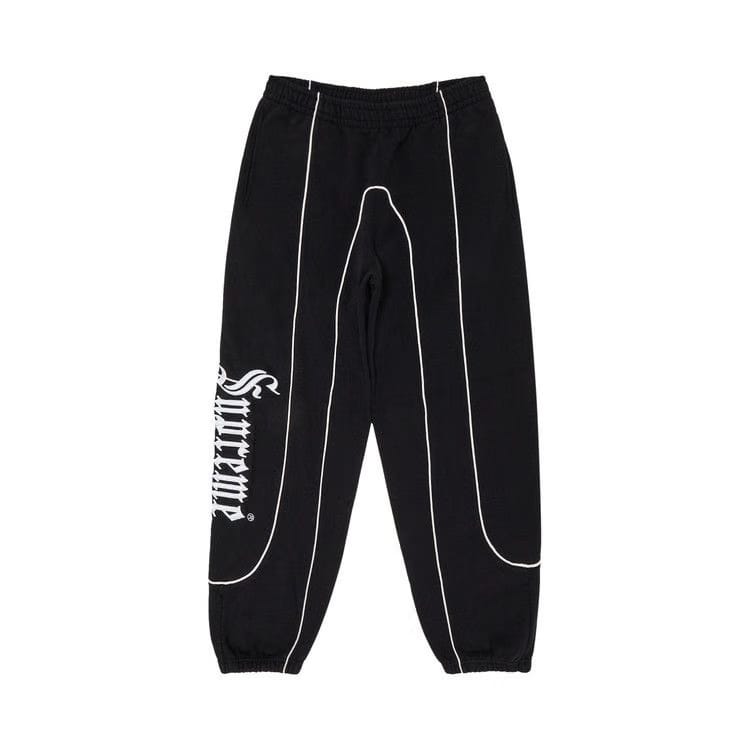 Supreme Curve Piping Sweatpant Black