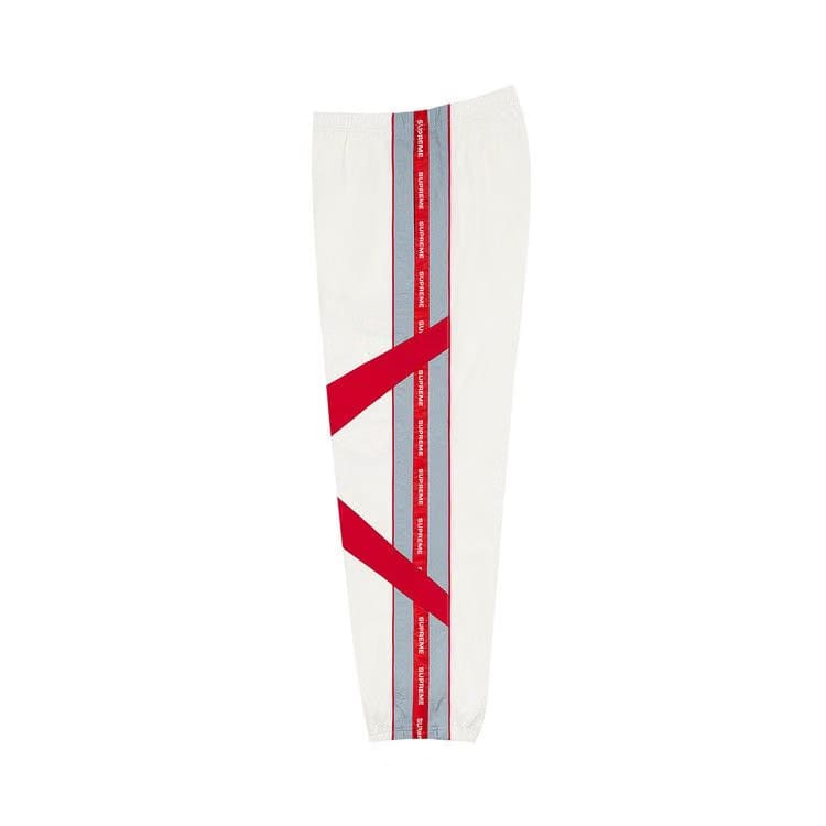 Supreme Cross Paneled Track Pant White