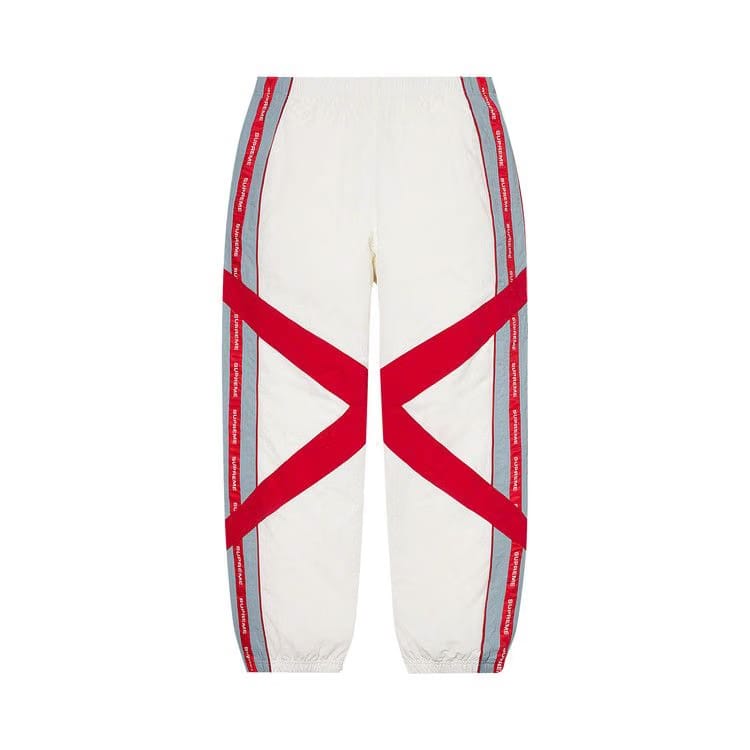 Supreme Cross Paneled Track Pant White