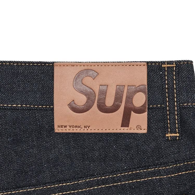 Supreme S Logo Rigid Baggy Jean Rigid Indigo