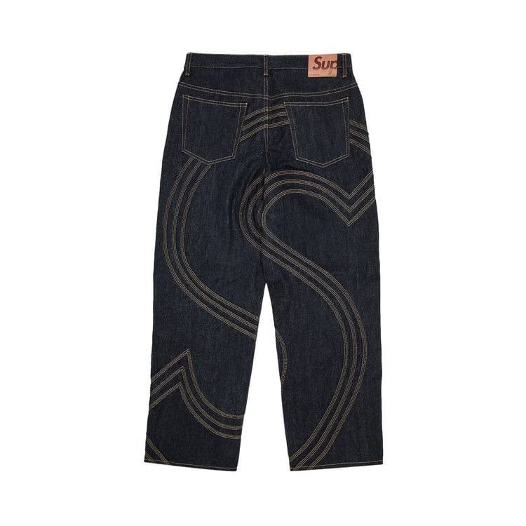 Supreme S Logo Rigid Baggy Jean Rigid Indigo