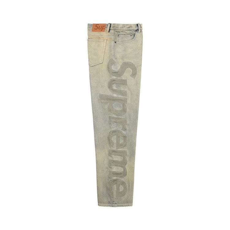 Supreme Inset Logo Jean Dirty