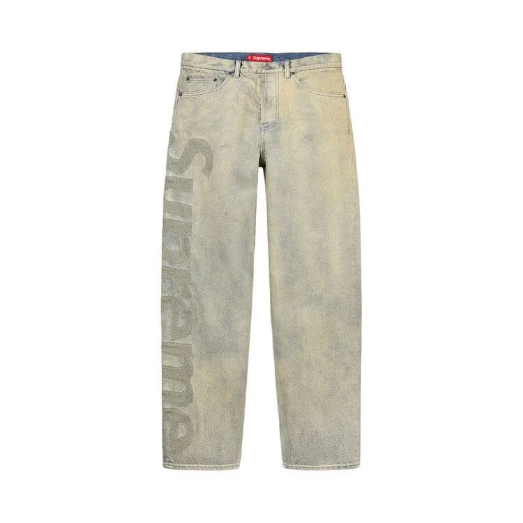 Supreme Inset Logo Jean Dirty