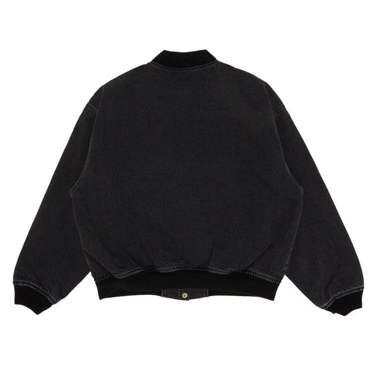 Supreme Washed Knockout Denim Varsity Jacket Washed Black