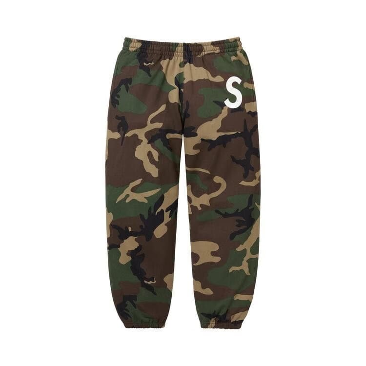 Supreme S Logo Sweatpant Woodland Camo