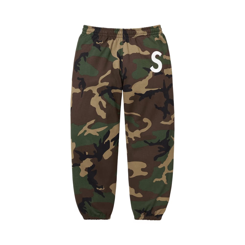 Supreme S Logo Sweatpant Woodland Camo
