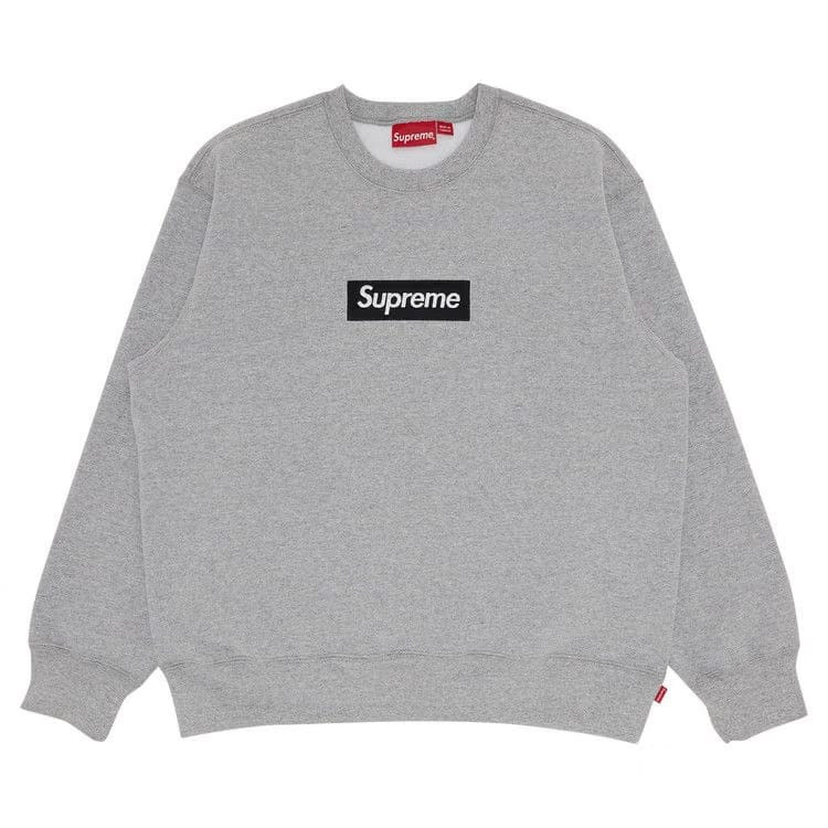 Supreme Box Logo Crewneck Heather Grey
