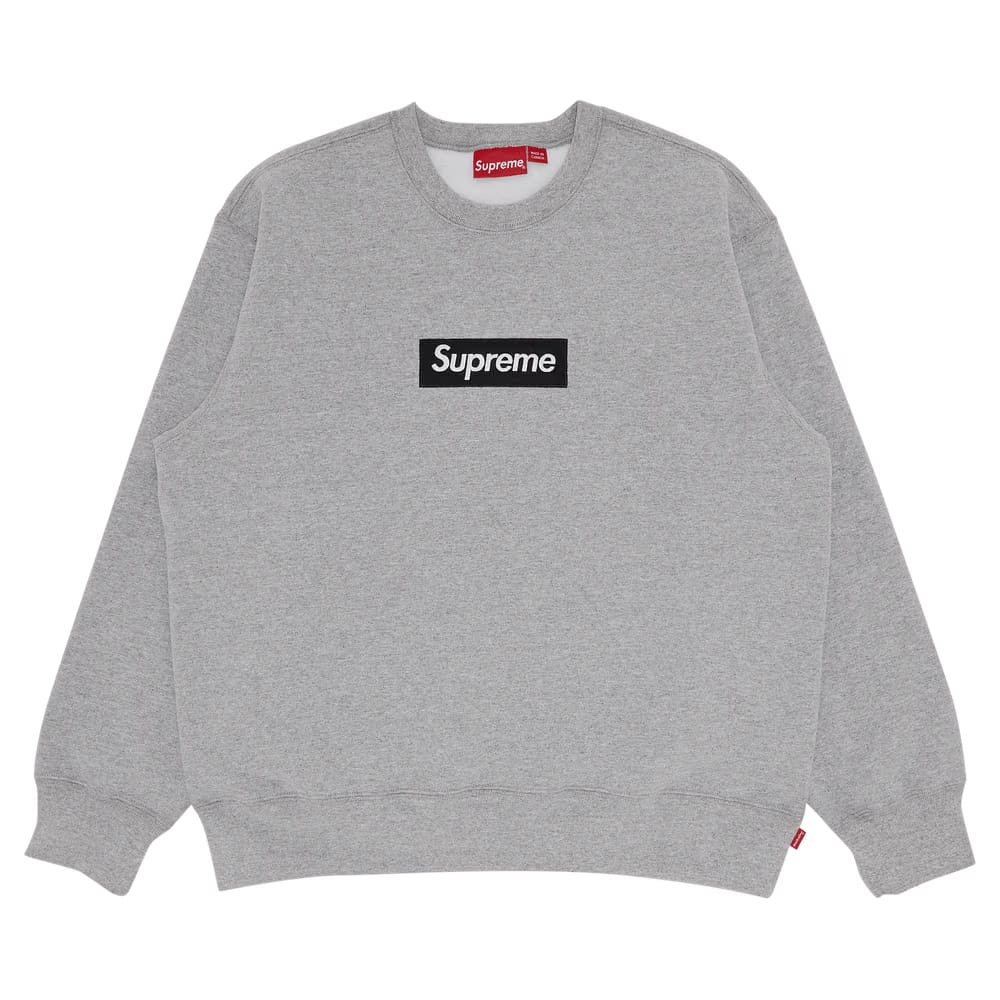 Supreme Box Logo Crewneck Heather Grey