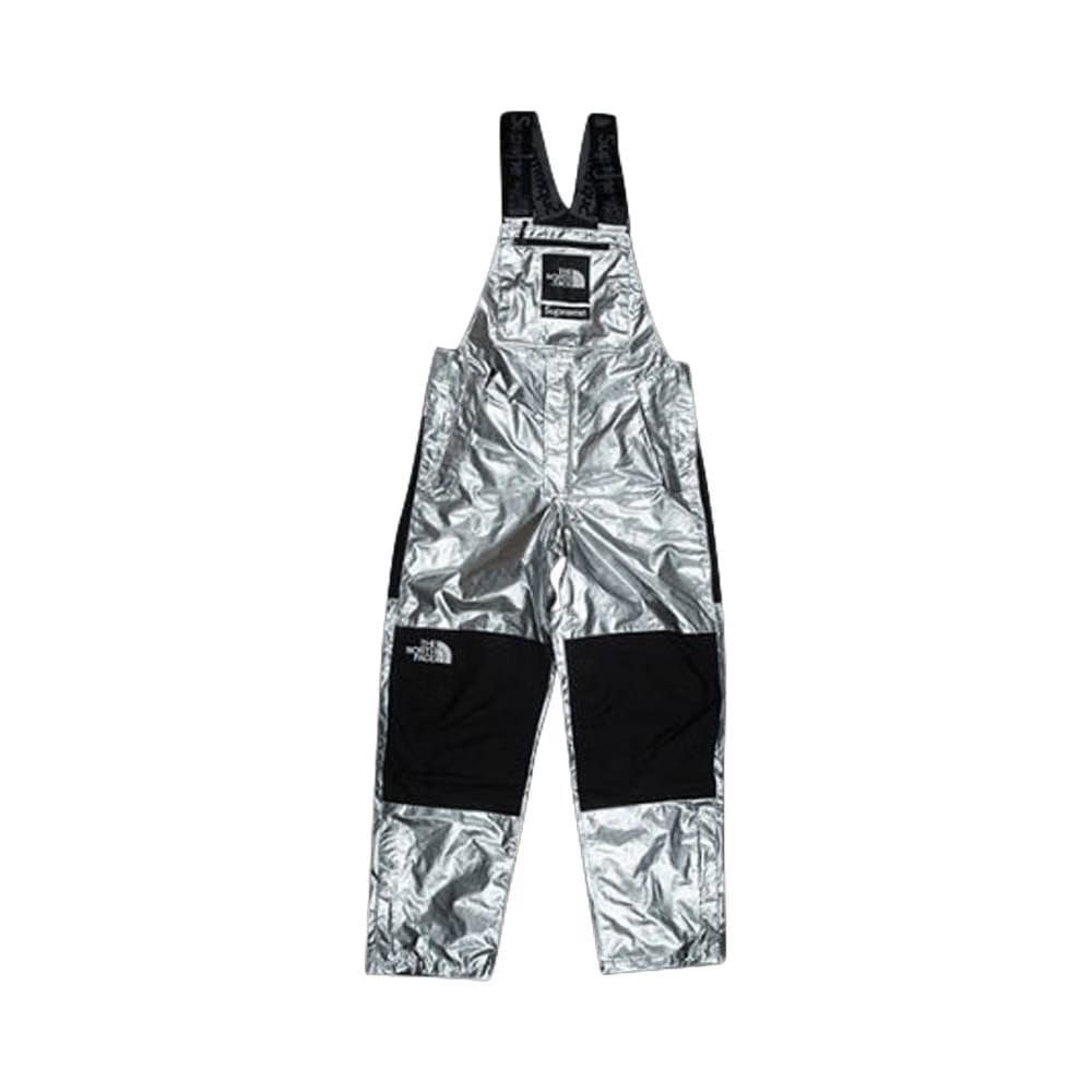 Supreme x The North Face Metallic Bib Pants Silver