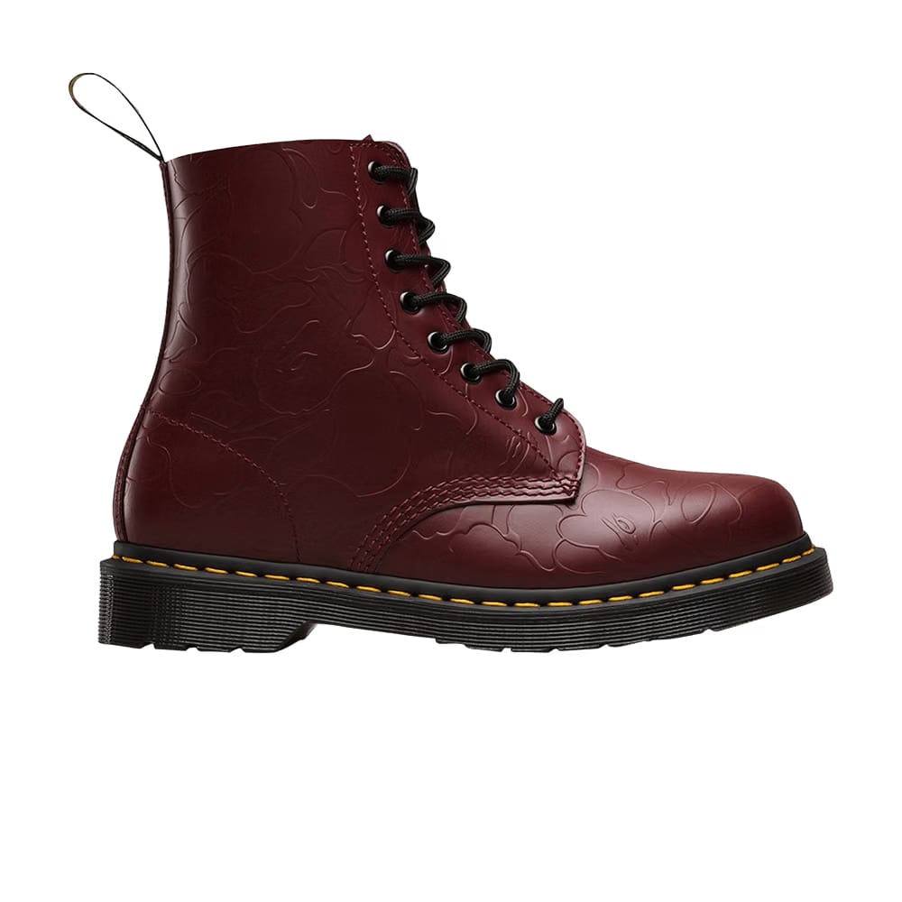 A Bathing Ape x Dr. Martens Emboss Camo 1460 Cherry Smooth