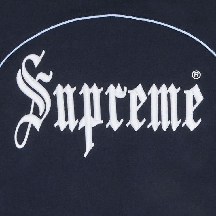 Supreme Curve Piping Hoodie Navy