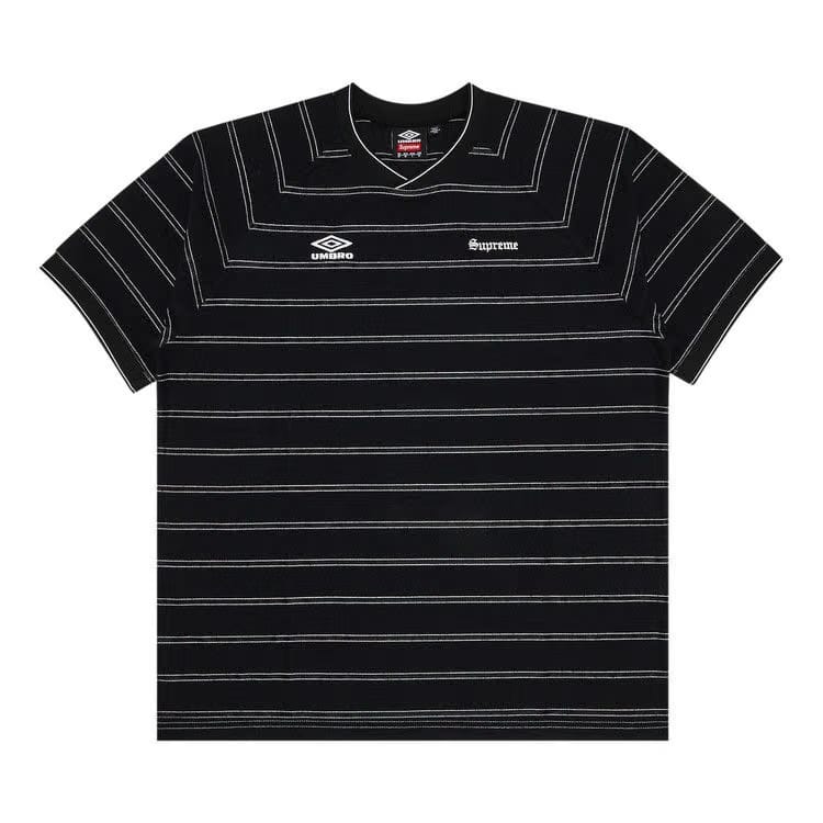 Supreme x Umbro Stripe Soccer Jersey Black