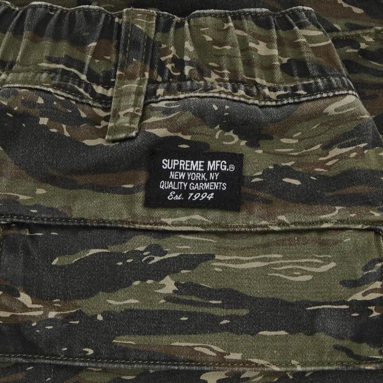Supreme Cargo Shorts Olive Tiger Camo