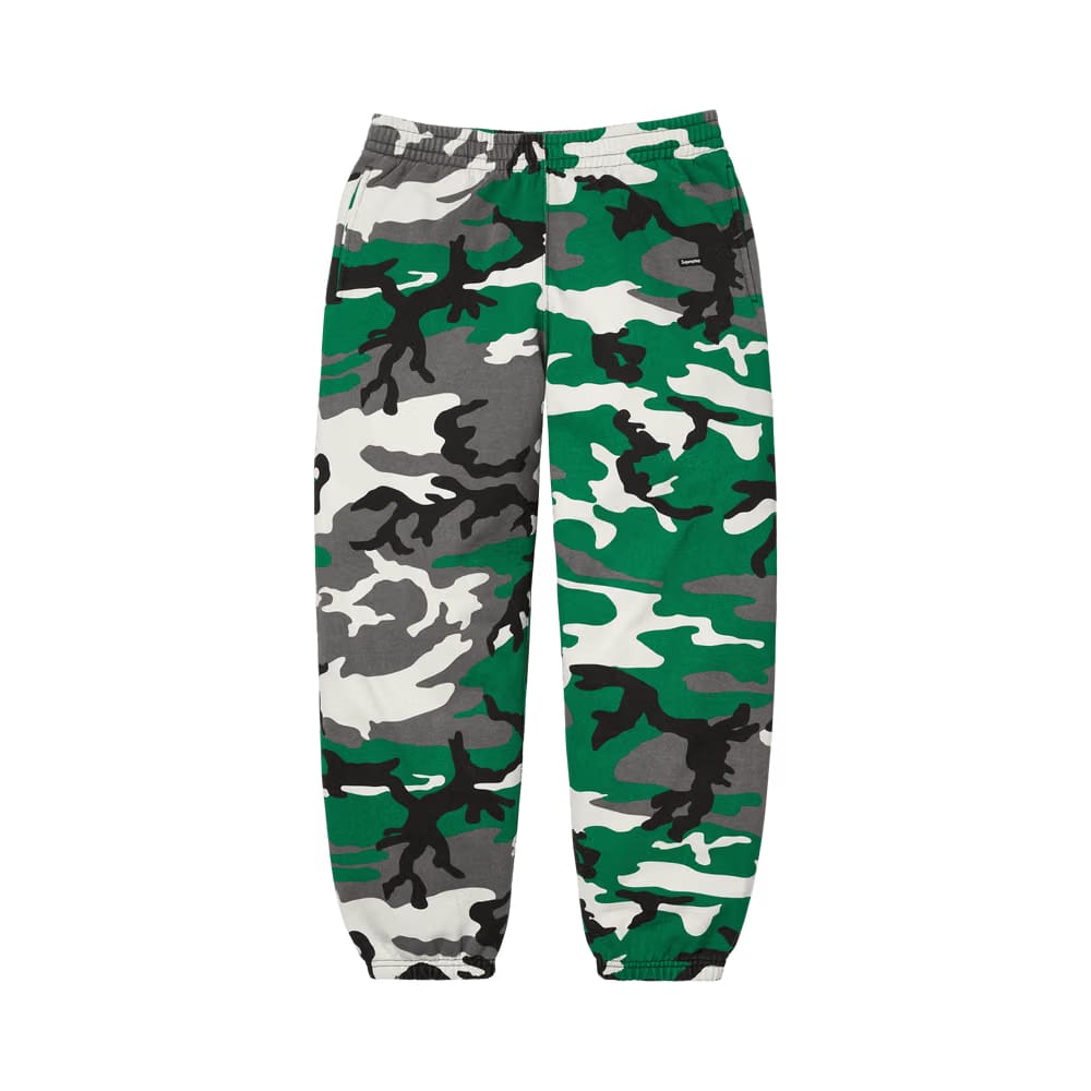 Supreme Small Box Sweatpant Green Camo