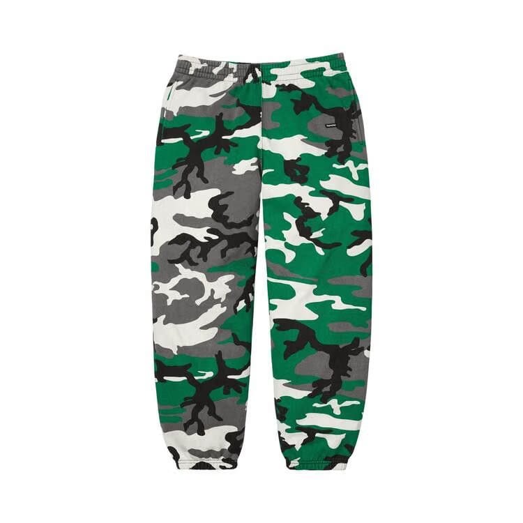 Supreme Small Box Sweatpant Green Camo