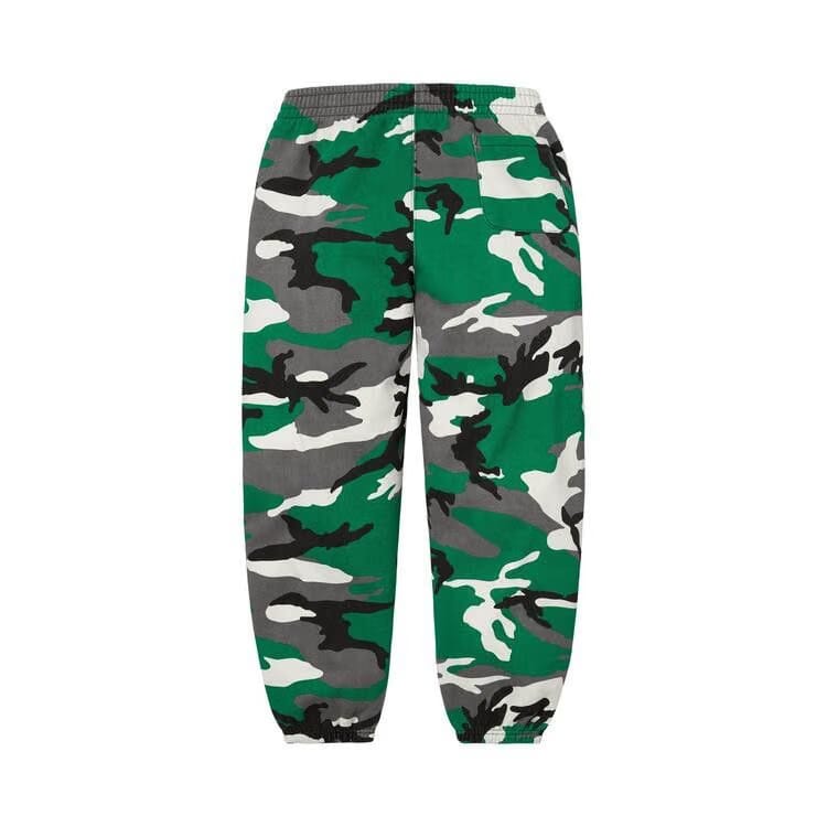 Supreme Small Box Sweatpant Green Camo