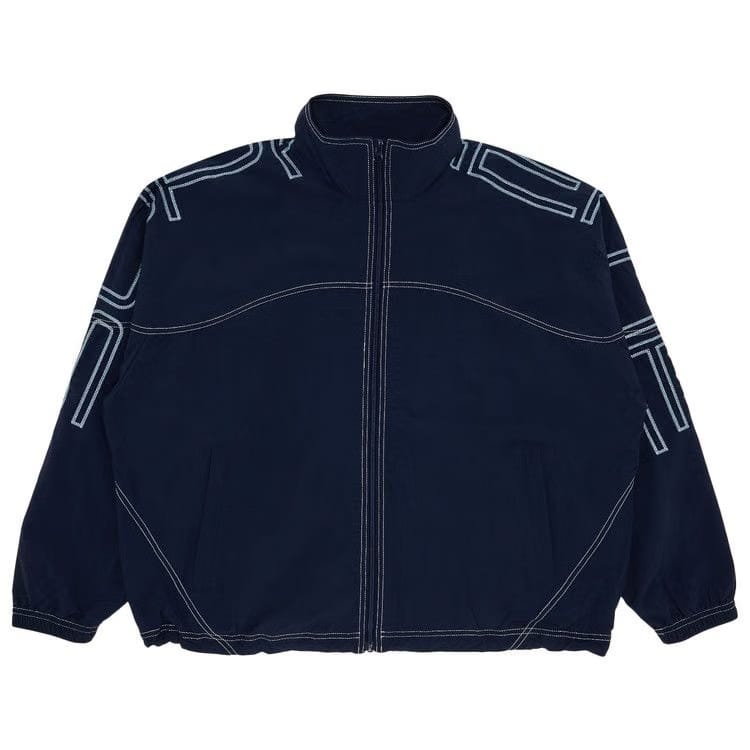 Supreme Spellout Embroidered Track Jacket Navy