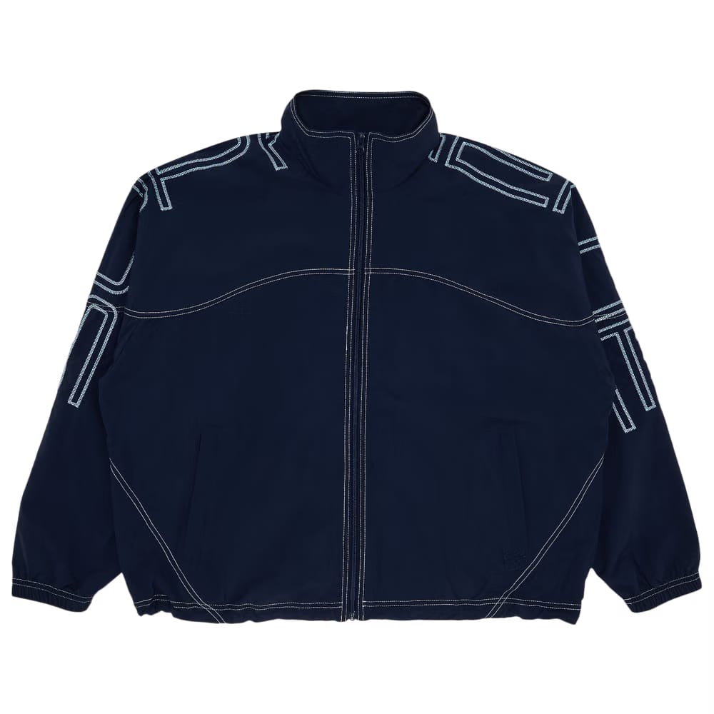 Supreme Spellout Embroidered Track Jacket Navy