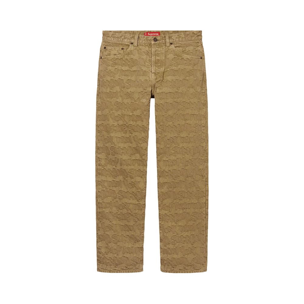 Supreme Fat Tip Jacquard Regular Jean Olive