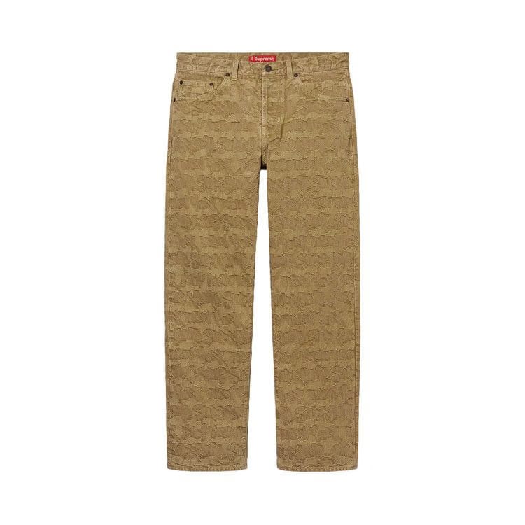 Supreme Fat Tip Jacquard Regular Jean Olive