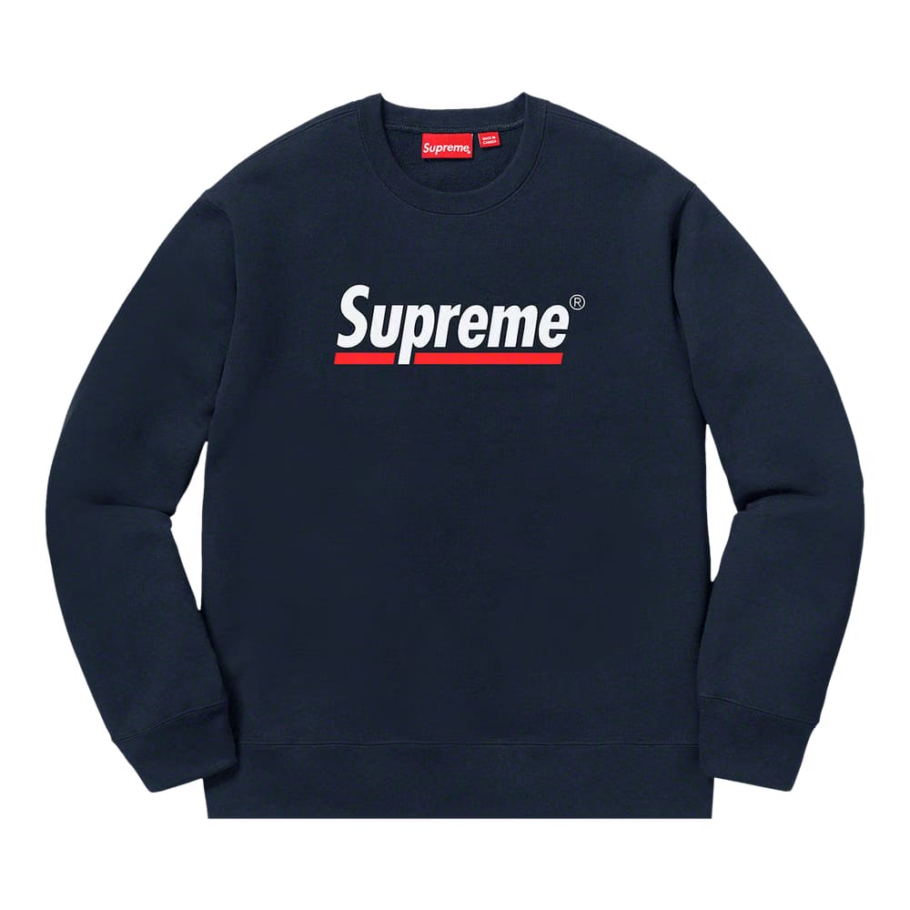 Supreme Underline Crewneck Navy