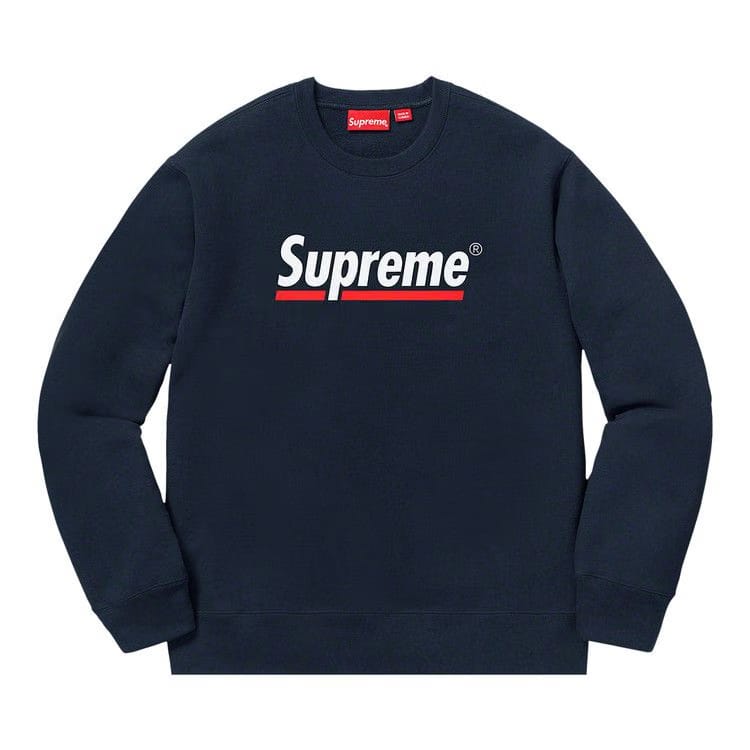 Supreme Underline Crewneck Navy