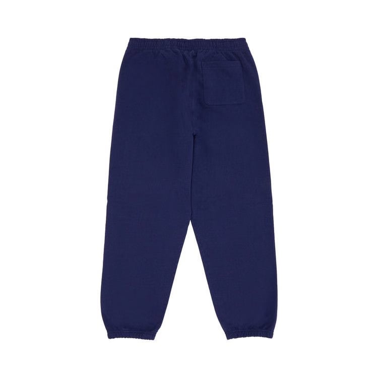 Supreme Satin Appliqué Sweatpant Washed Navy